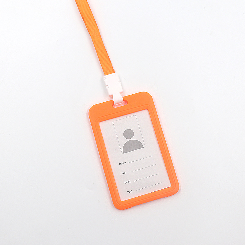 على الوجهين بطاقة عمل شفافة مع مجموعة حبل معلق بطاقة هوية الموظفين مجموعة الحرم الجامعي بطاقة وجبة بطاقة حافلة مجموعة