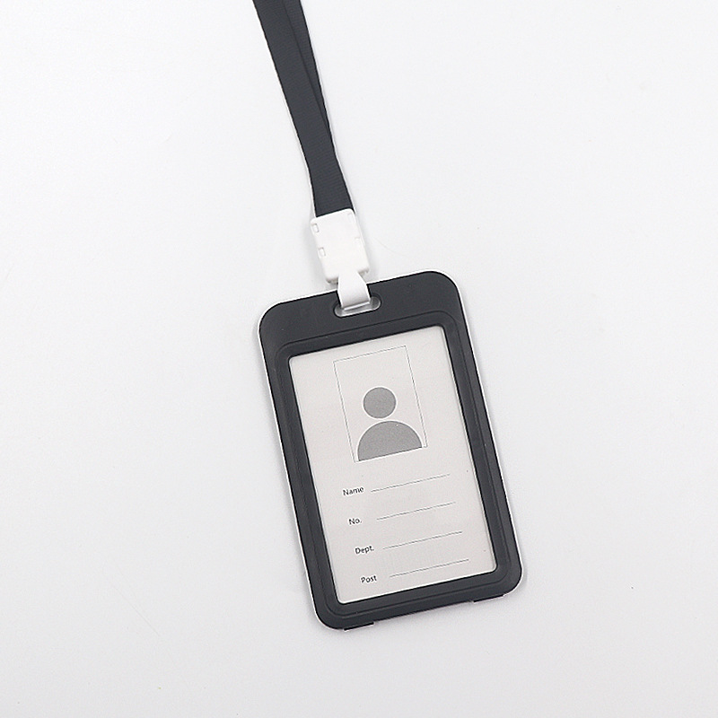 على الوجهين بطاقة عمل شفافة مع مجموعة حبل معلق بطاقة هوية الموظفين مجموعة الحرم الجامعي بطاقة وجبة بطاقة حافلة مجموعة
