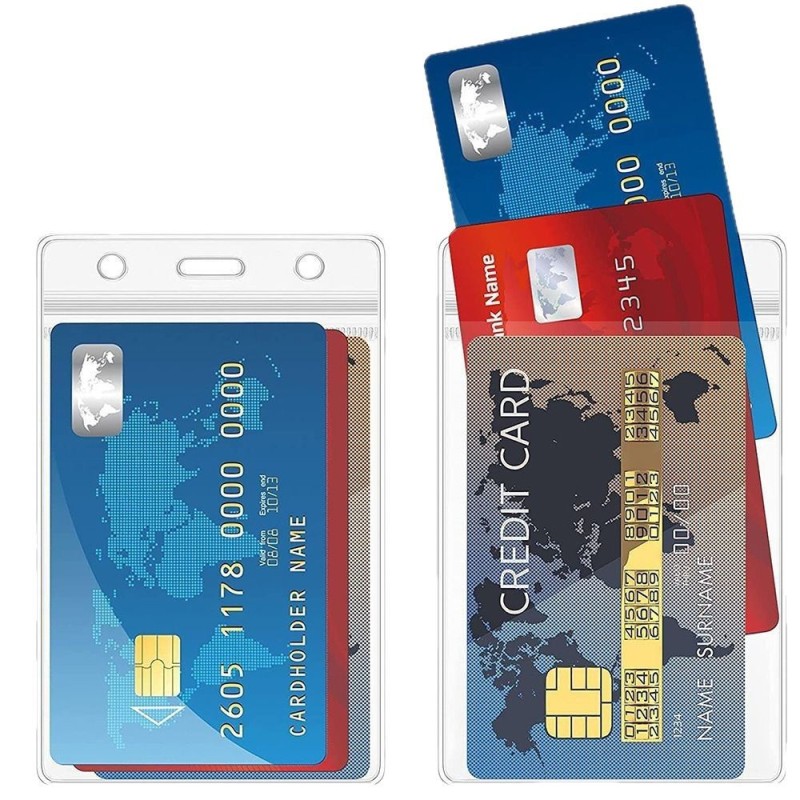 حبل تعليق تصريح العمل عمودي شفاف مقاوم للماء من مادة البولي فينيل كلوريد مع بطاقة صدرية معلقة حبل تعليق علامة مدرسية علامة عمل علامة مصنع