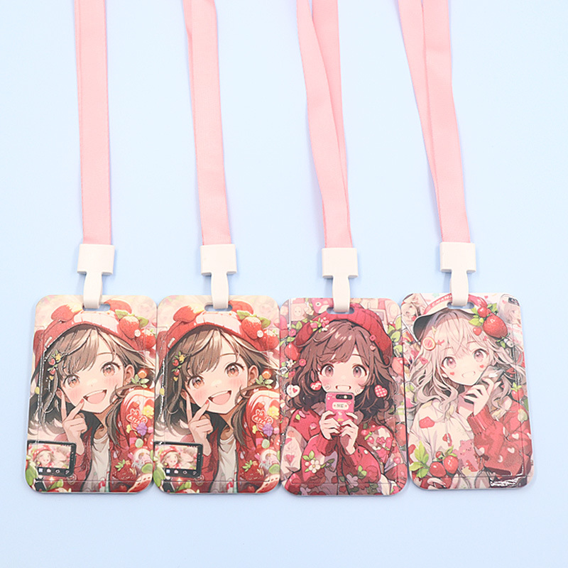 الحرم الجامعي بطاقة الطالب مجموعة مع حبل نمط الكرتون حافلة بطاقة التحكم في الوصول بطاقة ، بطاقة وجبة بطاقة الهوية مجموعة الجملة شنقا