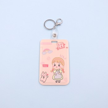 طالب انزلاق غطاء بطاقة قصيرة مع مفتاح سلسلة الكرتون بطاقة النقل العام بطاقة التحكم في الوصول بطاقة الهوية بطاقة الغذاء بطاقة المترو كم