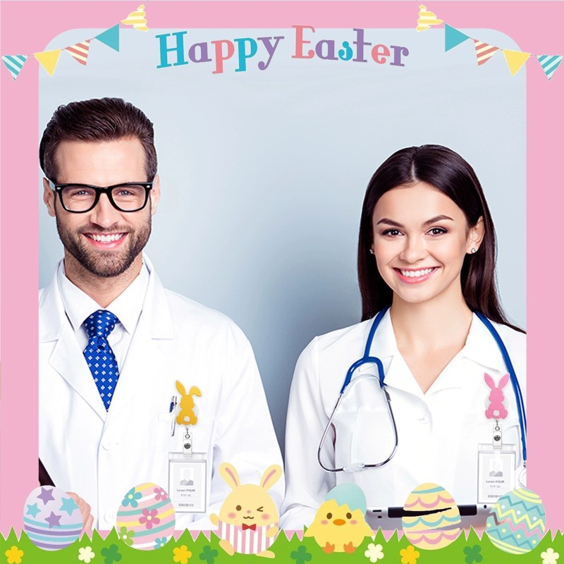 عيد الفصح الأرنب عبر الحدود من السهل سحب مشبك قابل للسحب شارة بكرة التمساح كليب من السهل سحب مشبك الرعاية الصحية هدية