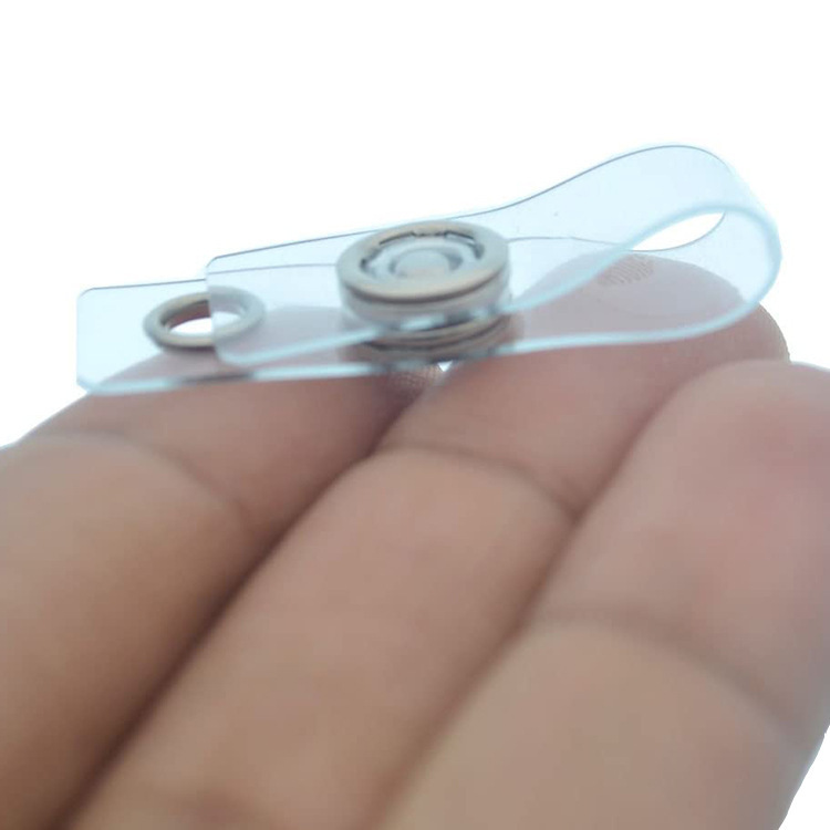 مشبك حزام من الجلد الشفاف المصنوع من مادة البولي فينيل كلوريد مع مشبك لوحة الصدر