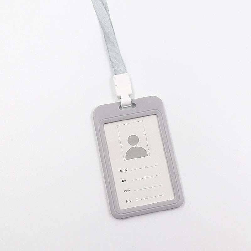 على الوجهين بطاقة عمل شفافة مع مجموعة حبل معلق بطاقة هوية الموظفين مجموعة الحرم الجامعي بطاقة وجبة بطاقة حافلة مجموعة