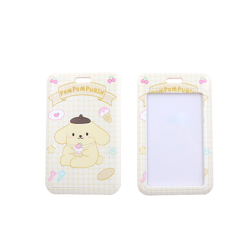 حامل بطاقة طالب الحرم الجامعي المنزلق مع نمط كرتوني لطيف وحبل معلق، بطاقة حافلة، بطاقة وجبة، حامل بطاقة مصنع، حامل بطاقة التحكم في الوصول