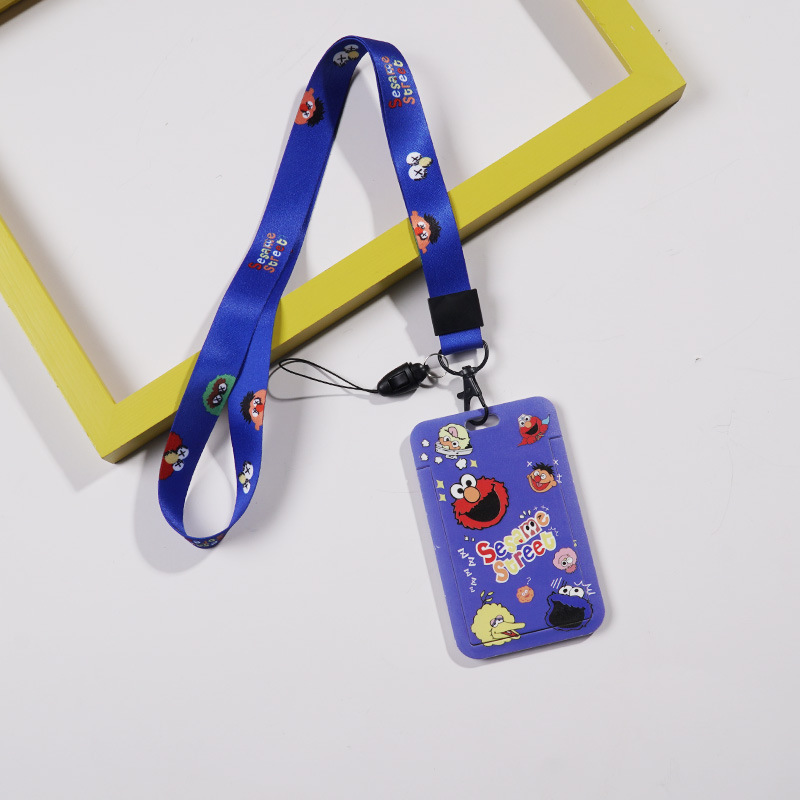 لطيف الكرتون انزلاق غطاء بطاقة بطاقة التحكم في الوصول بطاقة عمل بطاقة الهوية مجموعة مجموعة بطاقة الطالب مع الحبل بطاقة حافلة مجموعة