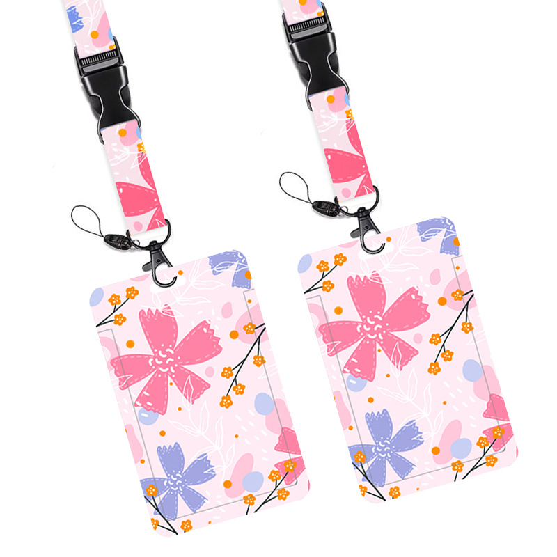 عبر الحدود بطاقة هوية الطالب مجموعة بطاقة الطباعة إدراج زر الحبل نمط زهرة