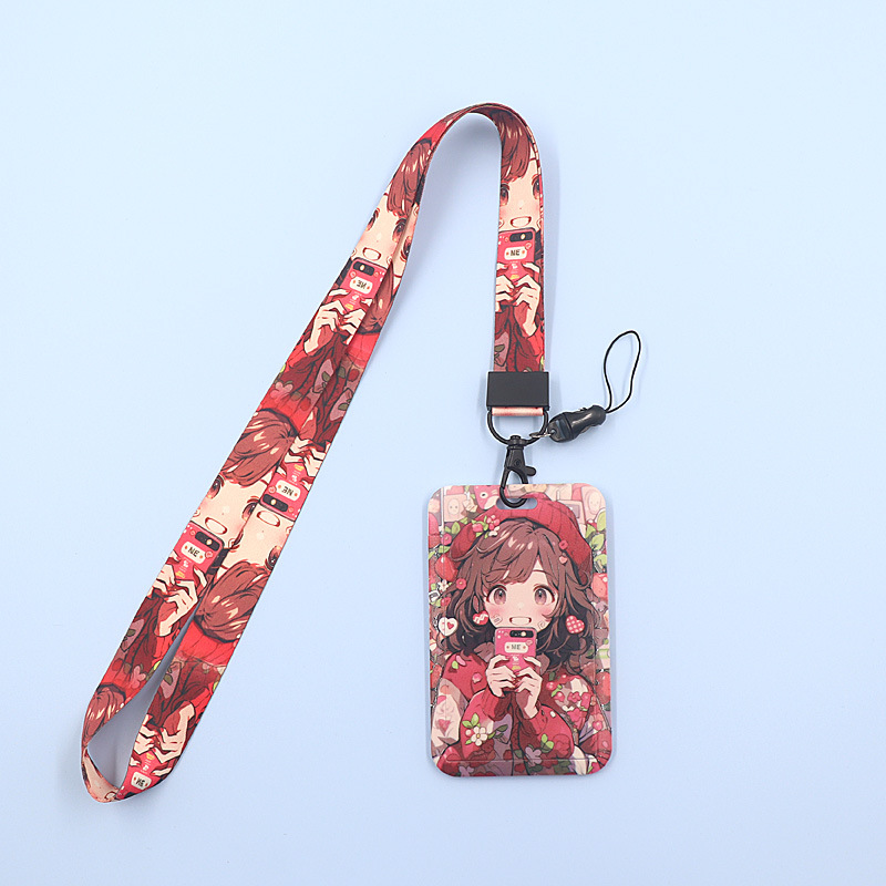 الحرم الجامعي بطاقة الطالب مجموعة مع حبل نمط الكرتون حافلة بطاقة التحكم في الوصول بطاقة ، بطاقة وجبة بطاقة الهوية مجموعة الجملة شنقا