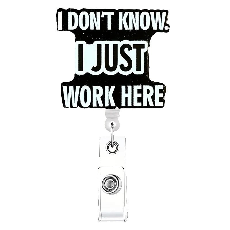 عبر الحدود أنا لا أعرف مثيرة للاهتمام من السهل سحب زر بطاقة هوية دوارة زر الطبيب والممرضات تلسكوبي مجموعة بطاقة الطالب