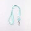 حبل تعليق طويل سهل السحب ومرن مصنوع من البوليستر بلون سادة، حامل بطاقة العمل، حامل بطاقة الحرم الجامعي، حامل الشهادة