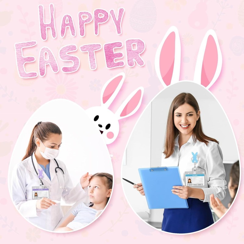 عيد الفصح الأرنب عبر الحدود من السهل سحب مشبك قابل للسحب شارة بكرة التمساح كليب من السهل سحب مشبك الرعاية الصحية هدية