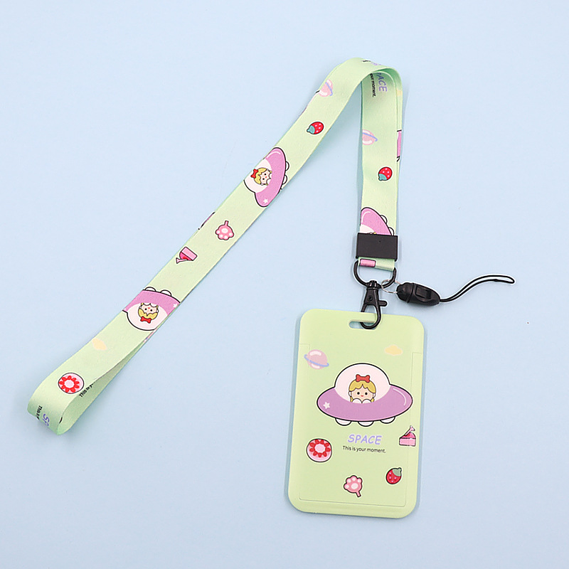 حامل بطاقة الطالب المنزلق حامل بطاقة الحافلة الكرتونية الشعبية حامل بطاقة التحكم في الوصول حامل بطاقة الهوية حبل معلق غطاء واقٍ معلق