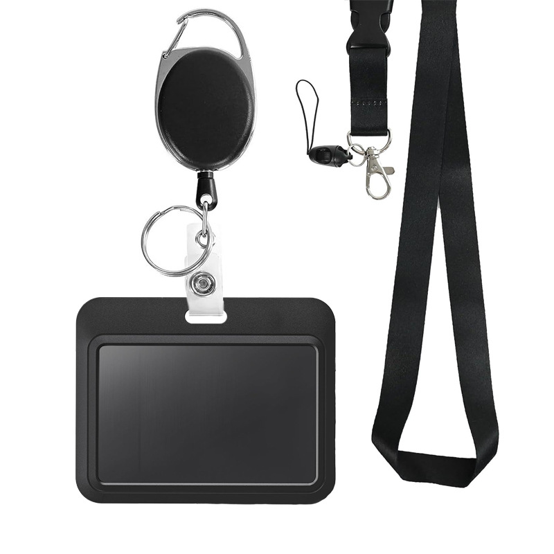 مجموعة بطاقات الهوية القابلة للسحب بحبل تعليق ملون، بطاقة صدرية لشارة الموظف، مجموعة بطاقات الحافلة، ملصق المصنع