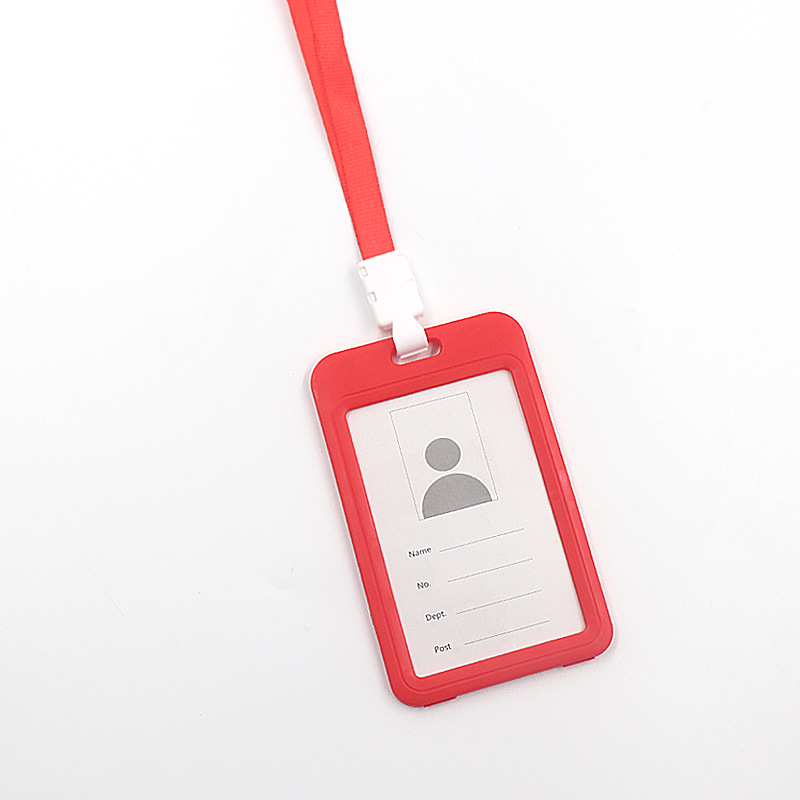 على الوجهين بطاقة عمل شفافة مع مجموعة حبل معلق بطاقة هوية الموظفين مجموعة الحرم الجامعي بطاقة وجبة بطاقة حافلة مجموعة