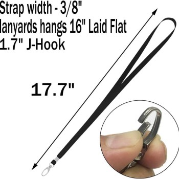 حبل تعليق بخطاف حديدي مدبب معدني 1.0 سم، تصريح عمل، بطاقة طالب، بطاقة حافلة، حزام تعليق بطاقة هوية، مشبك معدني