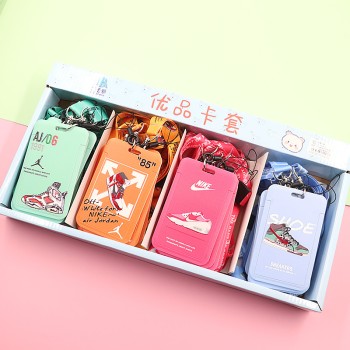 الكرتون انزلاق غطاء بطاقة الطالب مجموعة حافلة بطاقة وجبة بطاقة اسم العلامة التجارية بطاقة التحكم في الوصول مترو الروضة بطاقة نقل مجموعة حبل