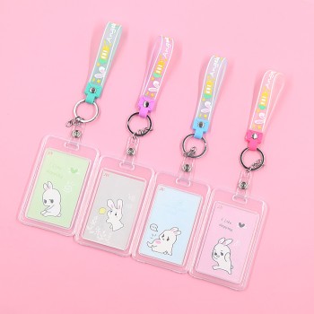 بطاقة الطالب مجموعة قصيرة مفتاح سلسلة الكرتون الحبل المطاط المرن بطاقة التحكم في الوصول بطاقة النقل العام شهادة شفافة بطاقة التسمية مجموعة