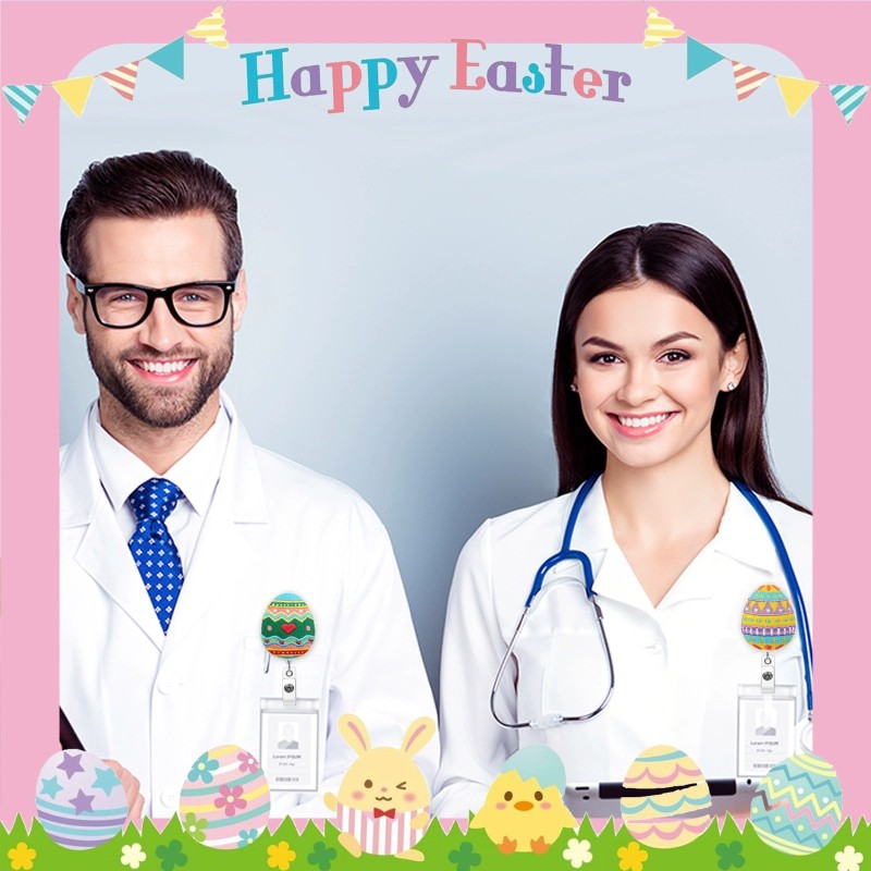 عيد الفصح بيضة من السهل سحب شارة بكرة التمساح كليب من السهل سحب مشبك الرعاية الصحية هدية