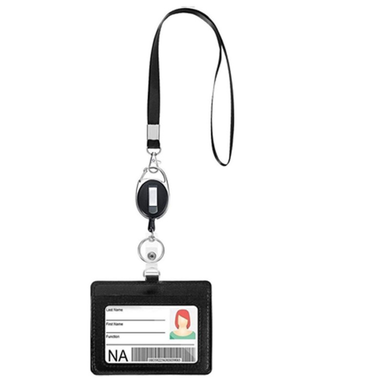 حامل بطاقة هوية متعدد الفتحات، حبل تعليق سهل السحب، مشبك هوية سهل السحب، مشبك قابل للتوسيع، حامل بطاقة من البولي يوريثان