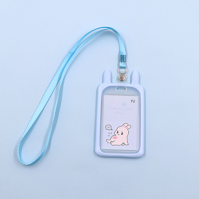 لطيف كيتي بطاقة شفافة مجموعة الحبل سيليكون مجموعة بطاقة حافلة مجموعة بطاقة الحرم الجامعي الحرس مدخل بطاقة حماية مجموعة