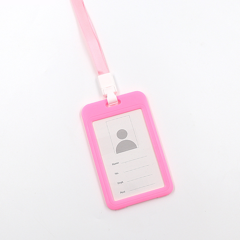 على الوجهين بطاقة عمل شفافة مع مجموعة حبل معلق بطاقة هوية الموظفين مجموعة الحرم الجامعي بطاقة وجبة بطاقة حافلة مجموعة
