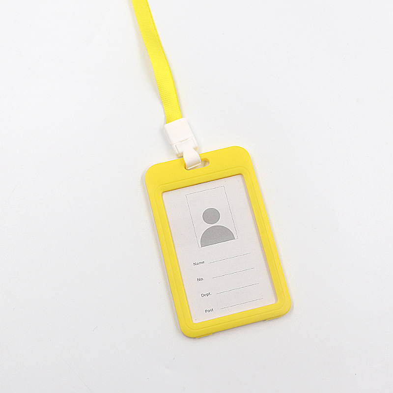على الوجهين بطاقة عمل شفافة مع مجموعة حبل معلق بطاقة هوية الموظفين مجموعة الحرم الجامعي بطاقة وجبة بطاقة حافلة مجموعة