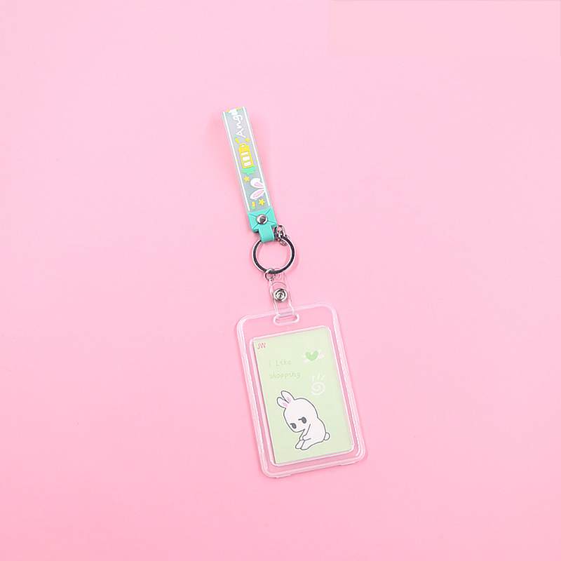 بطاقة الطالب مجموعة قصيرة مفتاح سلسلة الكرتون الحبل المطاط المرن بطاقة التحكم في الوصول بطاقة النقل العام شهادة شفافة بطاقة التسمية مجموعة