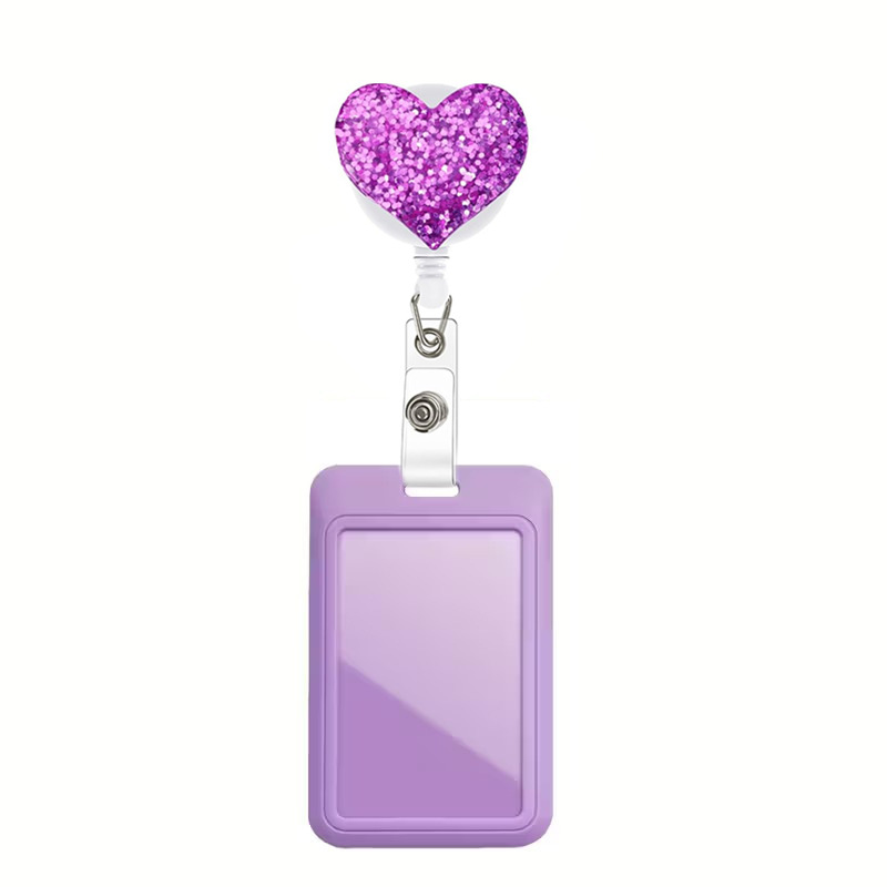 عبر الحدود الجديدة الخوخ الكريستال صقة بطاقة الهوية الدورية مرة أخرى كليب من السهل سحب زر بطاقة الهوية مشبك شارة قابل للسحب