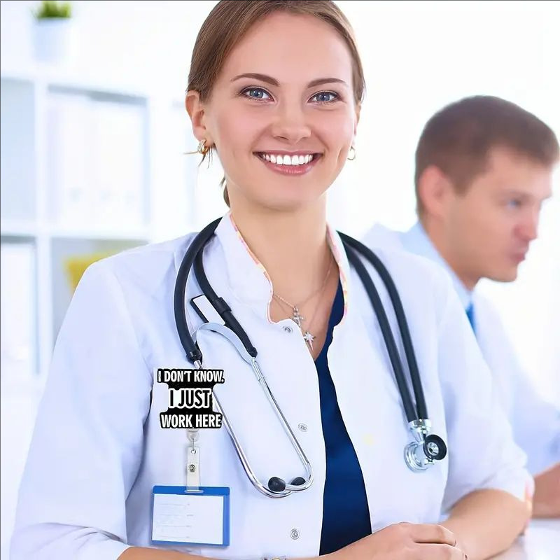 عبر الحدود أنا لا أعرف مثيرة للاهتمام من السهل سحب زر بطاقة هوية دوارة زر الطبيب والممرضات تلسكوبي مجموعة بطاقة الطالب