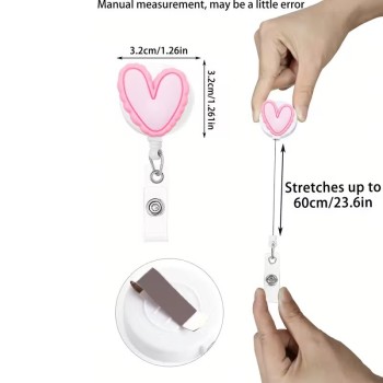 عبر الحدود الحب الدانتيل قابل للسحب من السهل سحب مشبك قابل للسحب مشبك ممرضة عمل المعلم بطاقة الهوية بطاقة الصدر كم