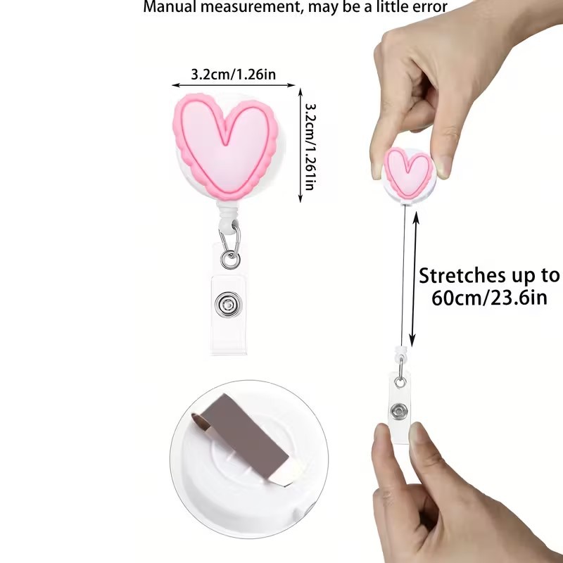 عبر الحدود الحب الدانتيل قابل للسحب من السهل سحب مشبك قابل للسحب مشبك ممرضة عمل المعلم بطاقة الهوية بطاقة الصدر كم