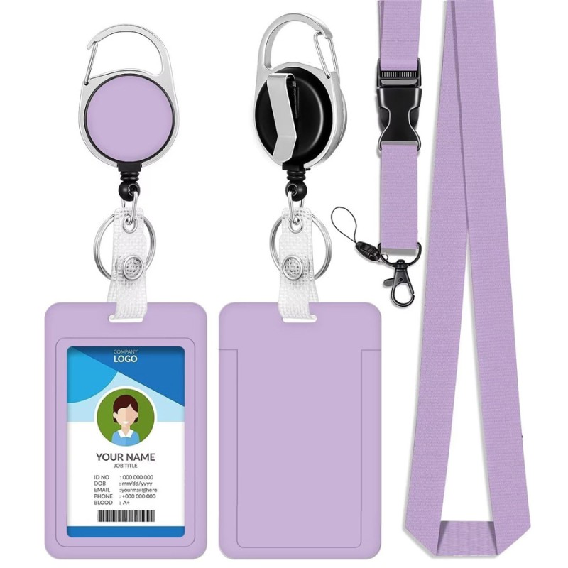 حارّ عمليّة بيع لون حبل معلق رقبة قابل للسحب مشبك عمل بطاقة مجموعة من الموظفين بطاقة الصدر بطاقة حافلة مجموعة العلامة التجارية