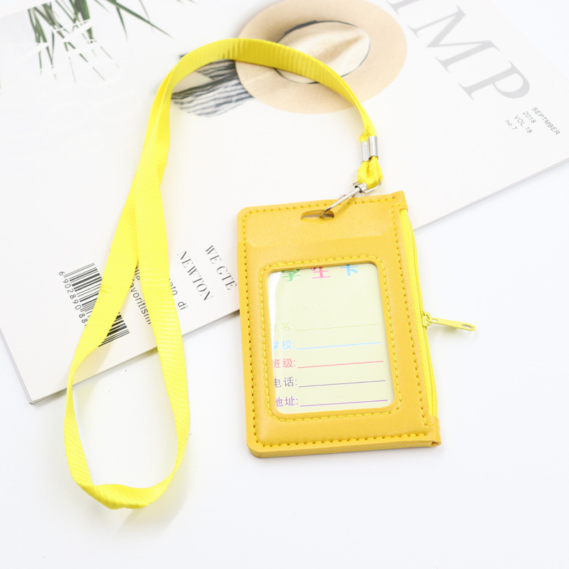 الحرم الجامعي طالب الجلود سستة بطاقة تغطية مع حبل معلق الروضة طالب بطاقة تغطية بطاقة التحكم في الوصول حافلة تغطية بطاقة