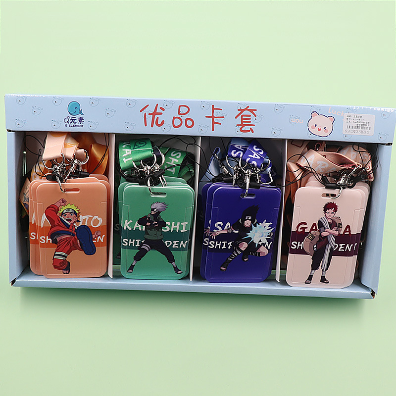 ناروتو الظل النينجا بطاقة الرسوم المتحركة مجموعة من الطلاب في الحرم الجامعي الوصول إلى مترو الانفاق بطاقة الطعام شنقا الرقبة بطاقة حافلة حبل نقل بطاقة قذيفة الثابت