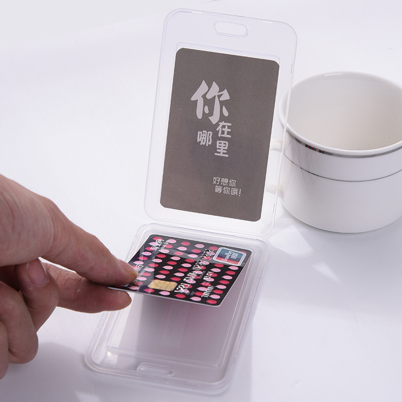 الحرم الجامعي بطاقة الطالب مجموعة مزدوجة من جانب حزام شفاف شنق الحبل بطاقة الهوية البلاستيكية بطاقة حافلة الصدر مجموعة التحكم في الوصول