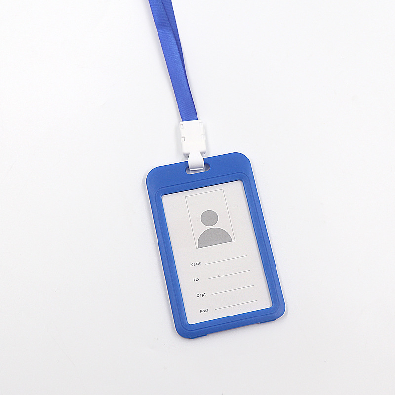 على الوجهين بطاقة عمل شفافة مع مجموعة حبل معلق بطاقة هوية الموظفين مجموعة الحرم الجامعي بطاقة وجبة بطاقة حافلة مجموعة