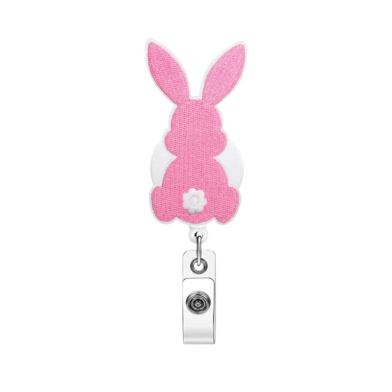 عيد الفصح الأرنب عبر الحدود من السهل سحب مشبك قابل للسحب شارة بكرة التمساح كليب من السهل سحب مشبك الرعاية الصحية هدية