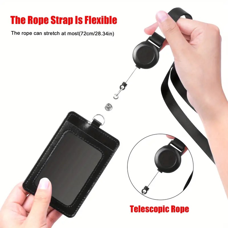 مجموعة مستندات متقاطعة مع مشبك سهل السحب ومشبك قابل للسحب، ومجموعة بطاقات وصول ذات علامة تجارية مع حبل معلق، ومشبك سهل السحب، وشارة عمل، وشارة موظف