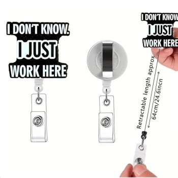 عبر الحدود أنا لا أعرف مثيرة للاهتمام من السهل سحب زر بطاقة هوية دوارة زر الطبيب والممرضات تلسكوبي مجموعة بطاقة الطالب