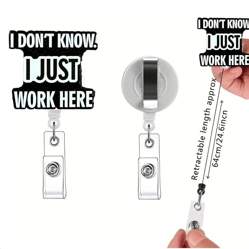 عبر الحدود أنا لا أعرف مثيرة للاهتمام من السهل سحب زر بطاقة هوية دوارة زر الطبيب والممرضات تلسكوبي مجموعة بطاقة الطالب