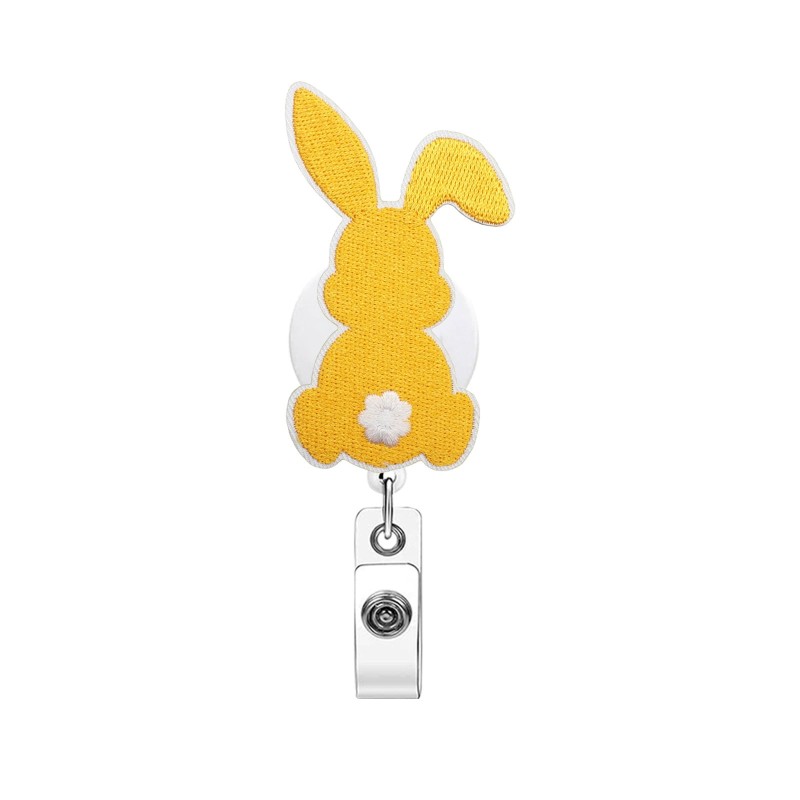 عيد الفصح الأرنب عبر الحدود من السهل سحب مشبك قابل للسحب شارة بكرة التمساح كليب من السهل سحب مشبك الرعاية الصحية هدية