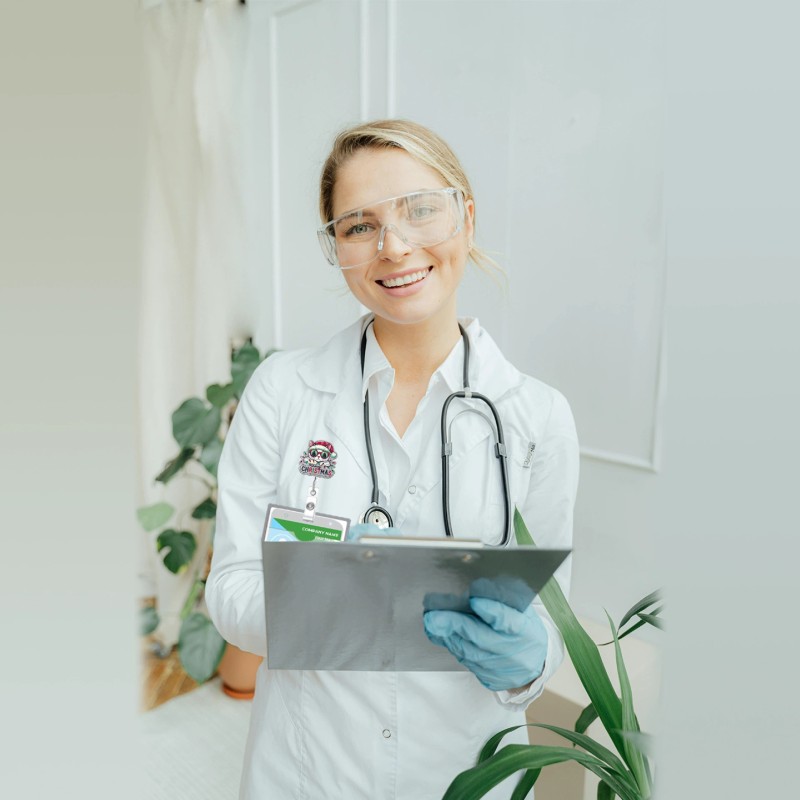 مشبك توسيع على شكل رجل ثلج من الأكريليك اللامع لمهرجان شارة عيد الميلاد سهل السحب ومشبك تعريف للمعلم الطبي