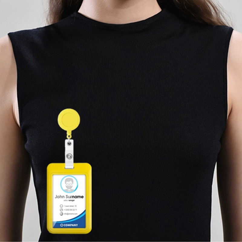 عبر الحدود ماركارون لون قابل للسحب من السهل سحب بطاقة الهوية بطاقة هدية المعلم ممرضة مجموعة بطاقة العمل