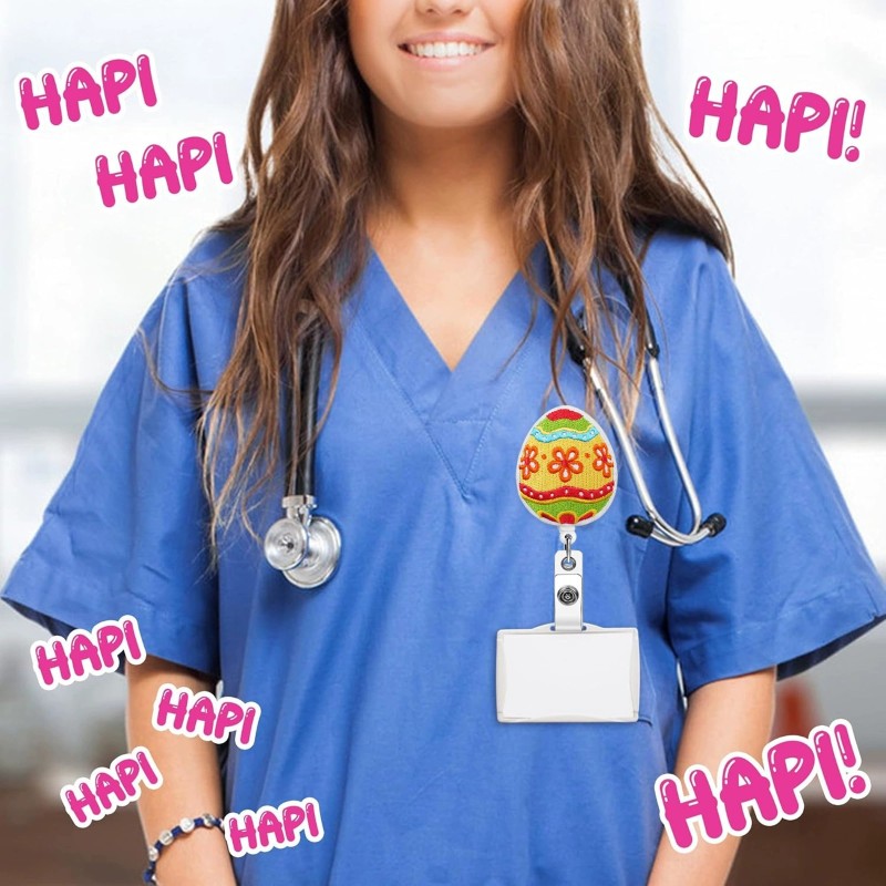 عيد الفصح بيضة من السهل سحب شارة بكرة التمساح كليب من السهل سحب مشبك الرعاية الصحية هدية