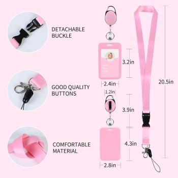 مجموعة بطاقات الهوية القابلة للسحب بحبل تعليق ملون، بطاقة صدرية لشارة الموظف، مجموعة بطاقات الحافلة، ملصق المصنع