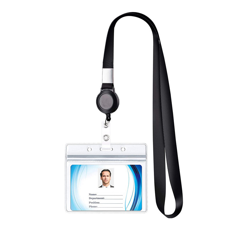 حار بيع عبر الحدود الأمازون بولي كلوريد الفينيل بطاقة هوية شفافة مجموعة بطاقة عمل بطاقة الحبل