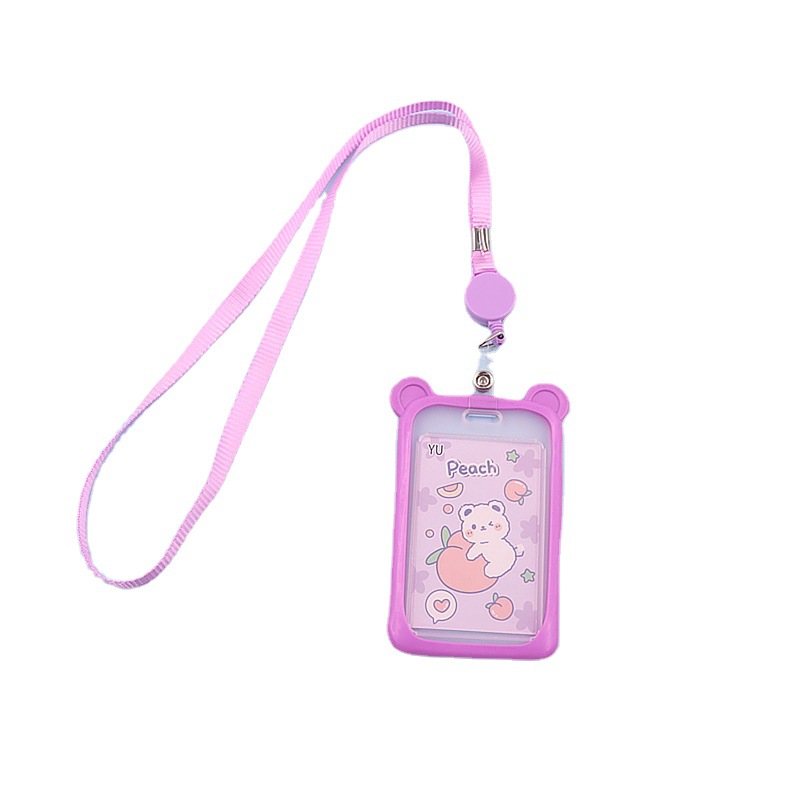 جديد ميكي ماوس سيليكون بطاقة متداخلة مع الحبل الحرم الجامعي بطاقة الطالب بطاقة حافلة بطاقة التحكم في الوصول بطاقة هوية مجموعة