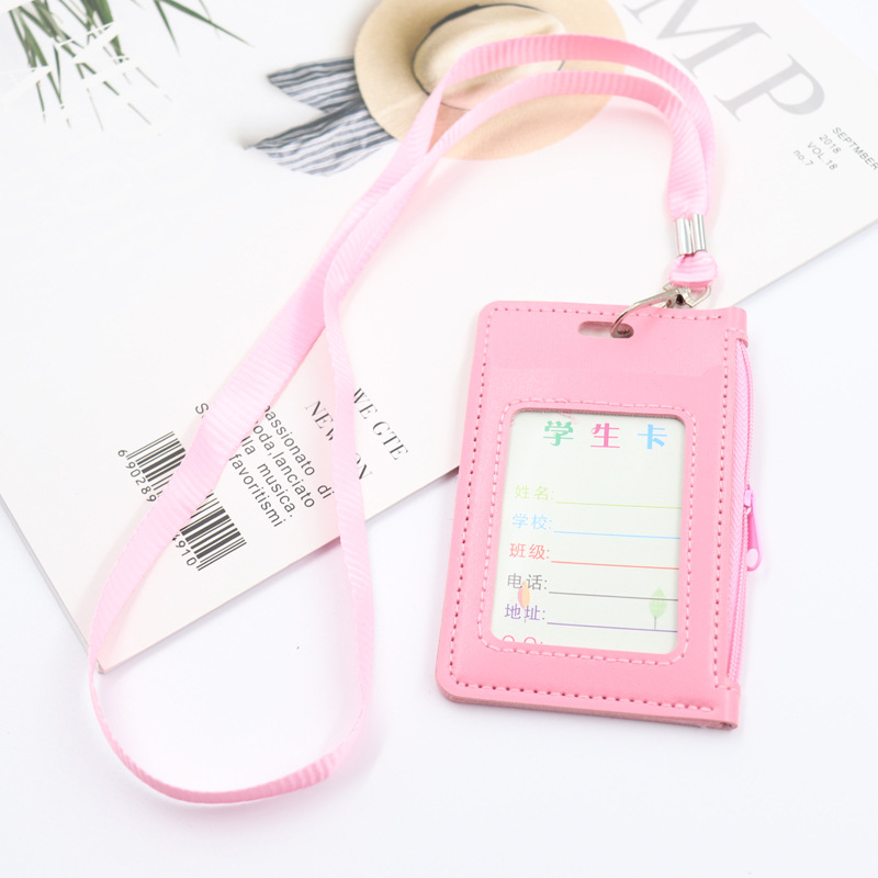 الحرم الجامعي طالب الجلود سستة بطاقة تغطية مع حبل معلق الروضة طالب بطاقة تغطية بطاقة التحكم في الوصول حافلة تغطية بطاقة