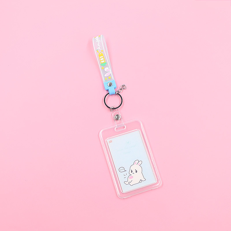 بطاقة الطالب مجموعة قصيرة مفتاح سلسلة الكرتون الحبل المطاط المرن بطاقة التحكم في الوصول بطاقة النقل العام شهادة شفافة بطاقة التسمية مجموعة