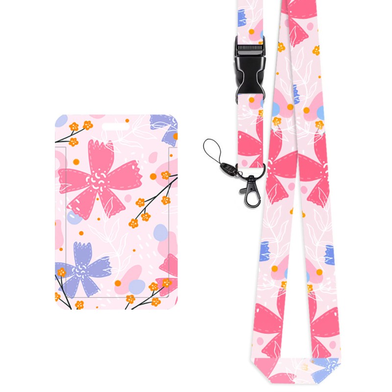 عبر الحدود بطاقة هوية الطالب مجموعة بطاقة الطباعة إدراج زر الحبل نمط زهرة